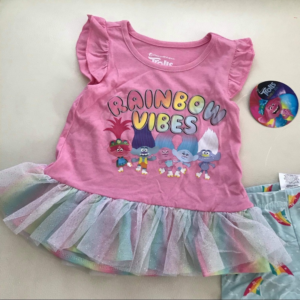 Dreamworks Trolls Cute 2pc Shorts Set - Picture 2 of 4